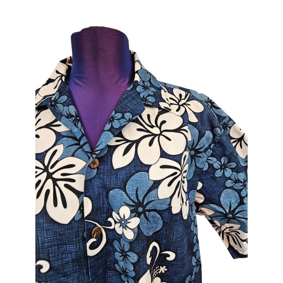 Mens Hawaiian Shirt Hilo Hattie Original Hibiscus Floral Aloha Size Medium K41 - Picture 3 of 8